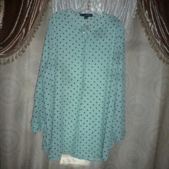 Stylish Women’s Polka Dot Long Free-Style Tunic – Size 26W by Denim 24/7 - Picture 3 of 12